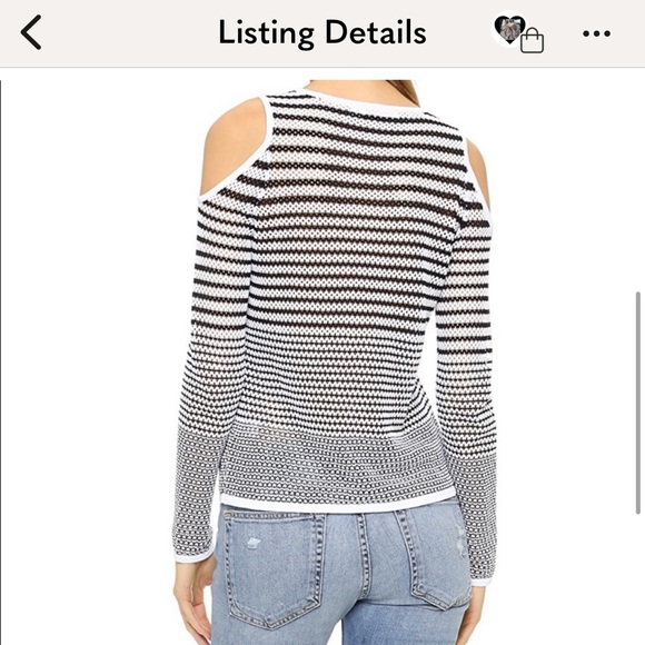 Rag and Bone Jean Quinn size small cold shoulder open knit sweater - Picture 13 of 13